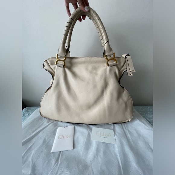 Chloe Marcie Large Double Carry Satchel Bag - Picture 3 of 16